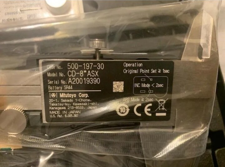 1PC Range 0-8 Digital 500-197-30 Authentic Absolute Digimatic Caliper #A