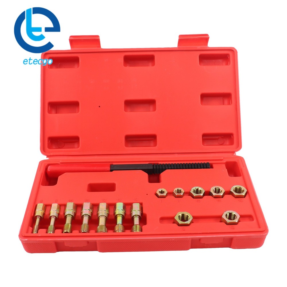 15 Piece Metric Thread Chaser Set Master Thread Repair Kit Includes 7 Metric 15
