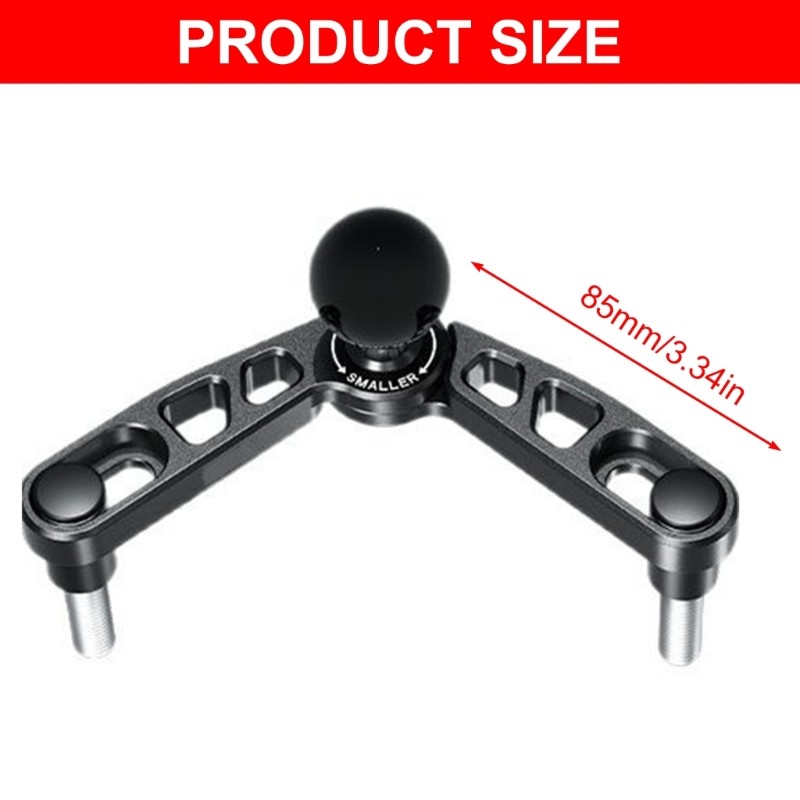 Aluminum Adjustable 25mm Ball Base Mount For Motorcycle Fork Stem Device Holder