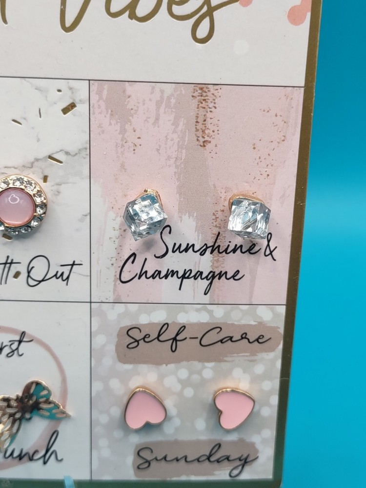 WEEKEND VIBES6 Pk Embellished Earring Set