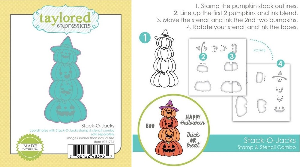 Taylored Expressions Die & Stencil Set TE1736+TEMS218 Stack-o-Jacks