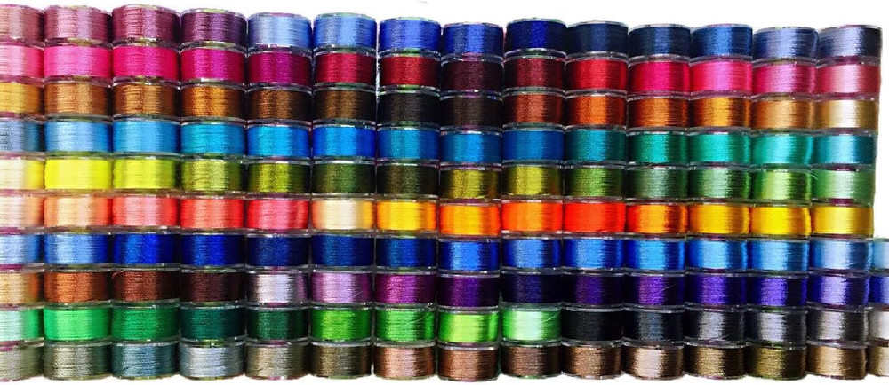 60 Pcs/Colors Prewound Embroidery Bobbins Thread Embroidery Machine Thread Kit.