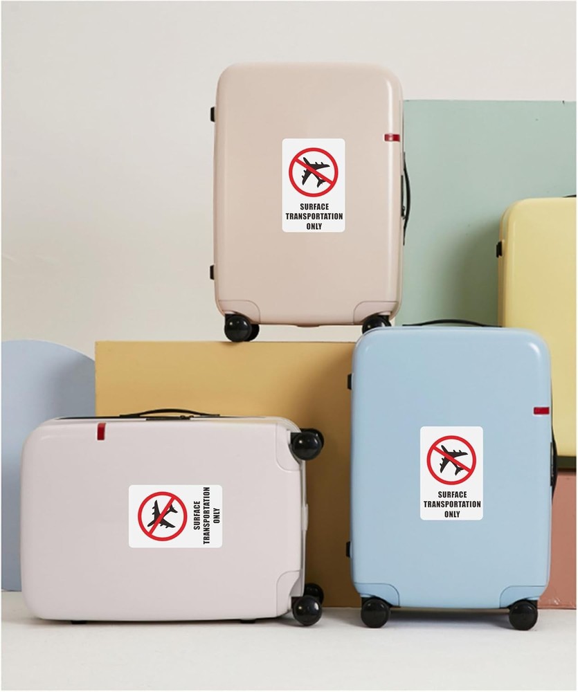 Hybsk 2x3 Inch SURFACE TRANSPORTATION ONLY DOT Warning Labels 1 Roll, White