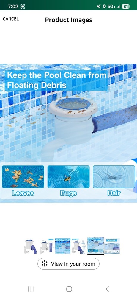 Automatic Pool Skimmer and Cleaner for Inground Pools
