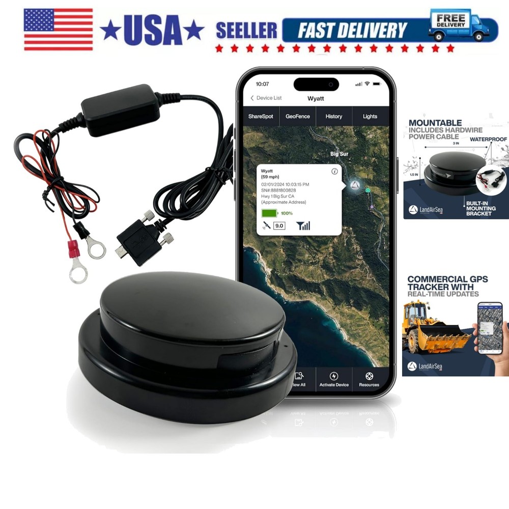 GPS Tracker - Includes Waterproof Hardwire Kit and Permanent Mount. Perfect f...