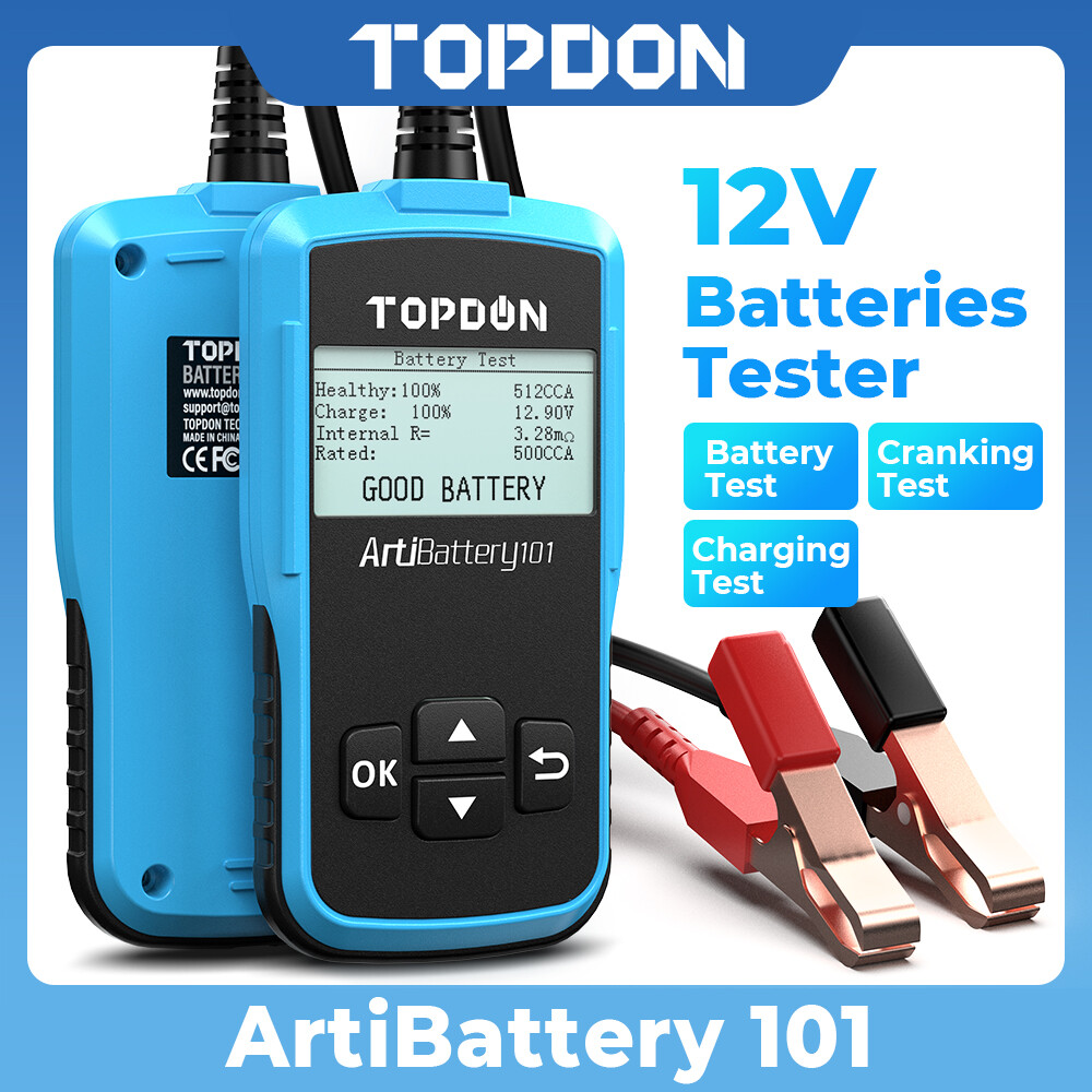 TOPDON AB101 Vehicle Battery Tester Battery Analyzer Supports Multiple Tests