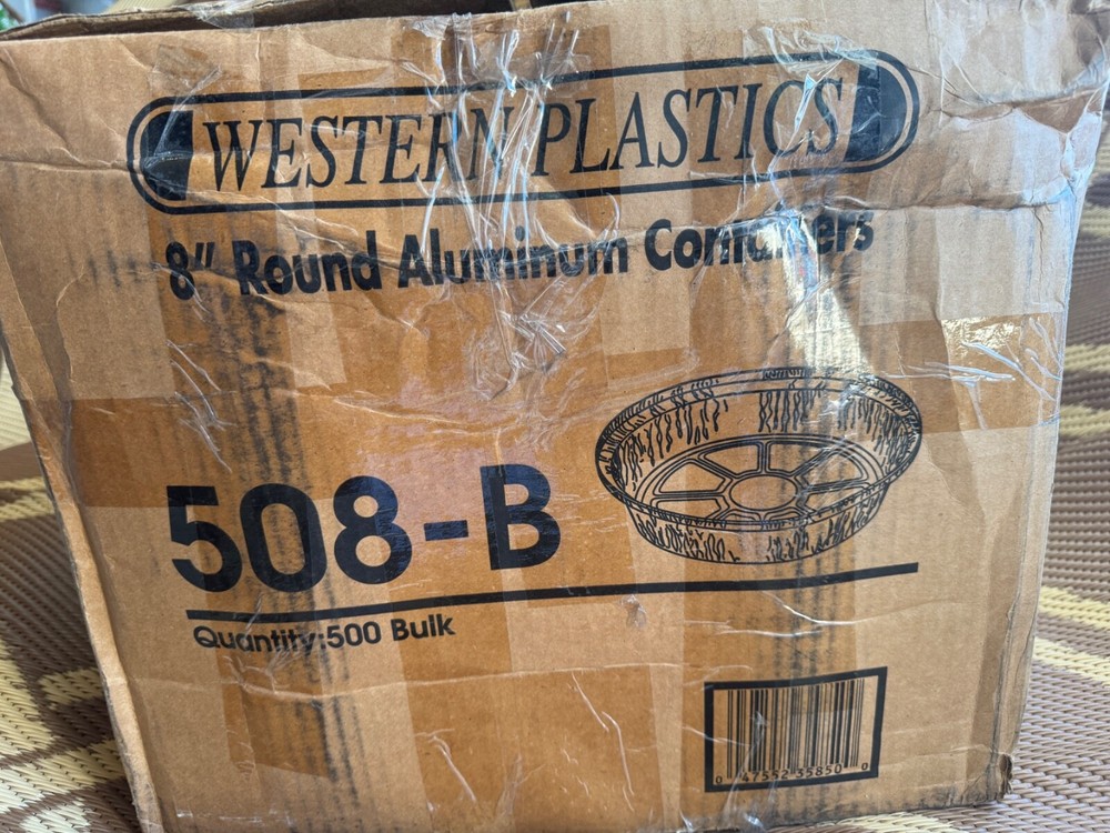 Western Plastics 508-B Foil Container 8" Round 500 per Pack
