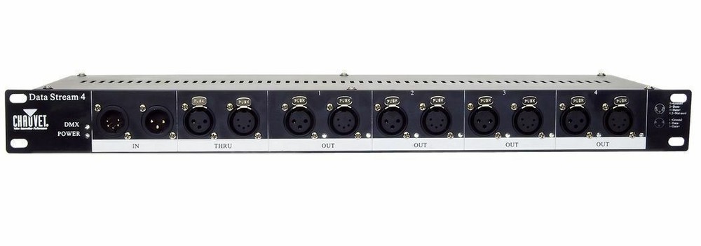 4 Chauvet DJ DATASTREAM 4 Data Stream 1-4 Universal DMX-512 Optical Splitters