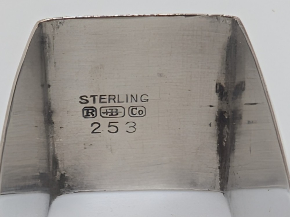 Vintage Blackinton Sterling Silver Napkin Ring 'L" initial engraving