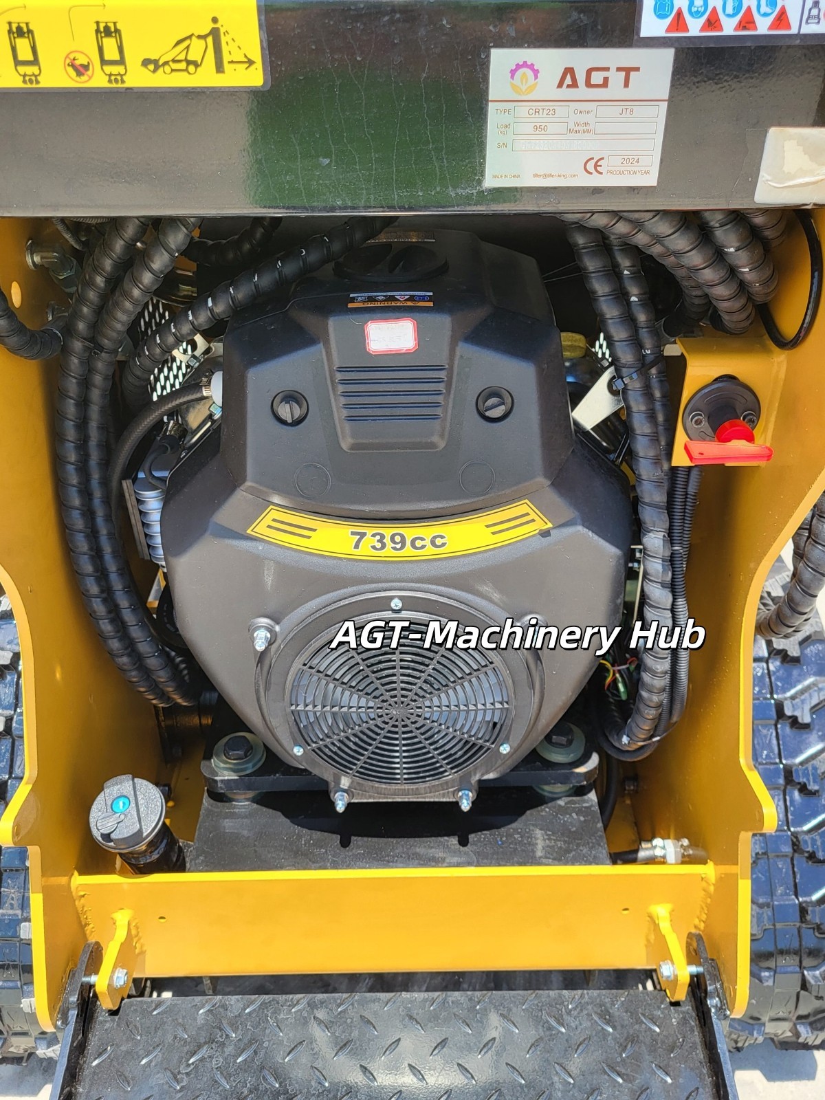 AGT CRT23 Mini Skid Steer Loader 3 Pump 3 Valves 23HP V-Twin RATO Engine
