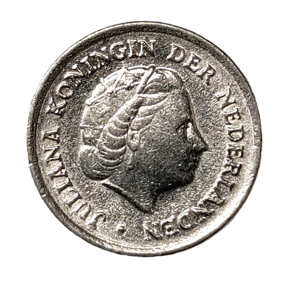 1965 Netherlands 10 Cent Coin KM# 182
