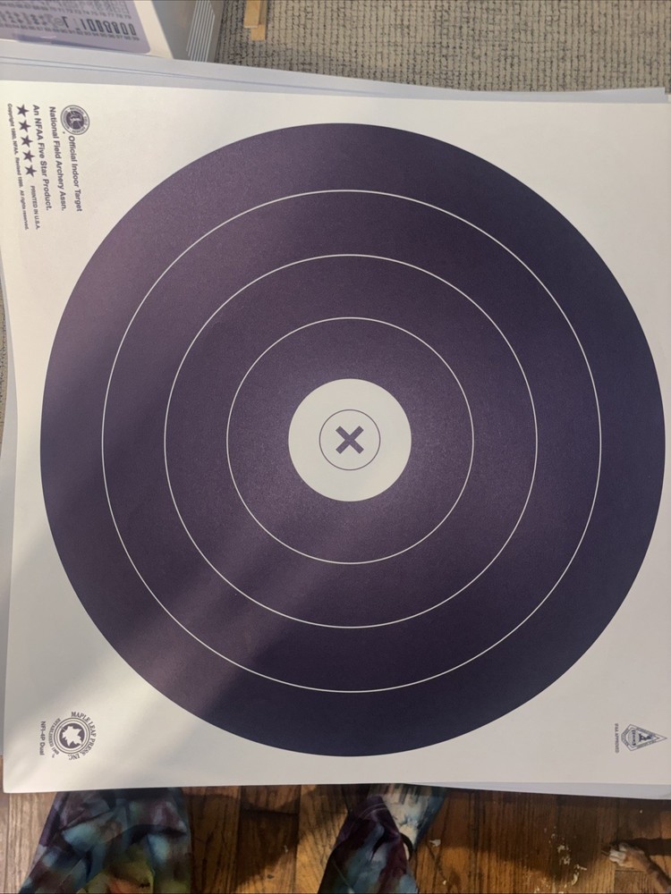 Maple Leaf Miniature NFAA Five Spot 40cm Target Face 50 Count