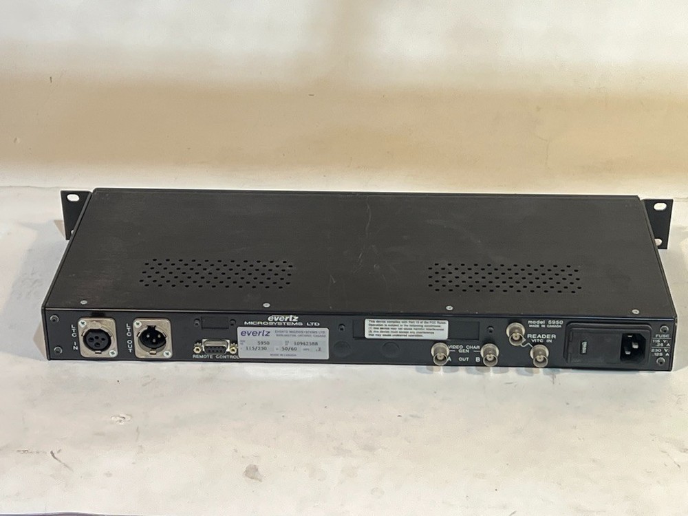Evertz Microsystems Time Code Reader Model # 5950