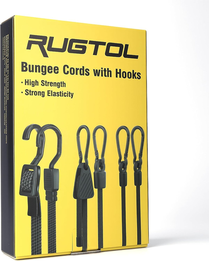 Bungee Cords with Hooks Heavy Duty Flat Adjustable Bungee Cords with Hooks
