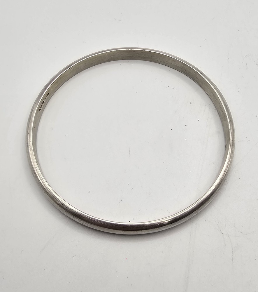 Sterling Silver Bangles Cuff Modernist Statement x 2 (66g)