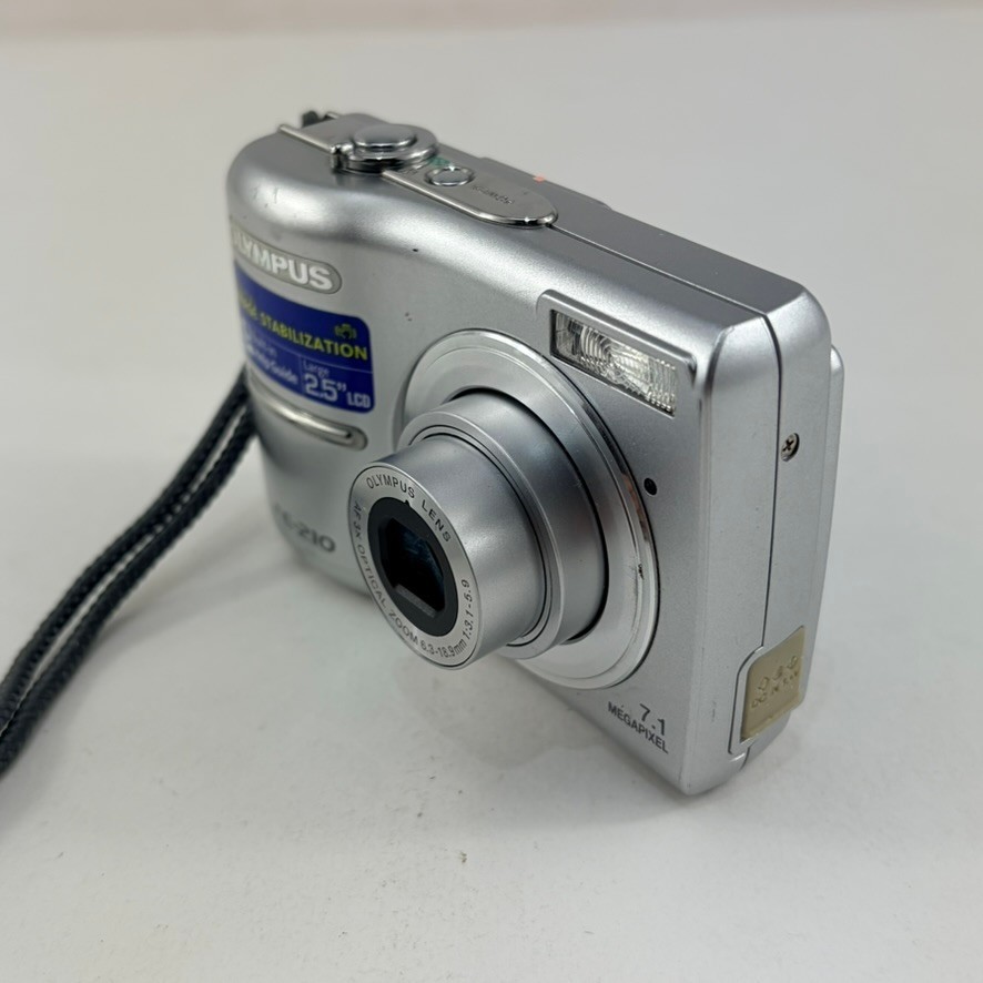 Olympus FE-210 7.1MP Digital Camera with Strap, Memory, & Extras - Tested Works