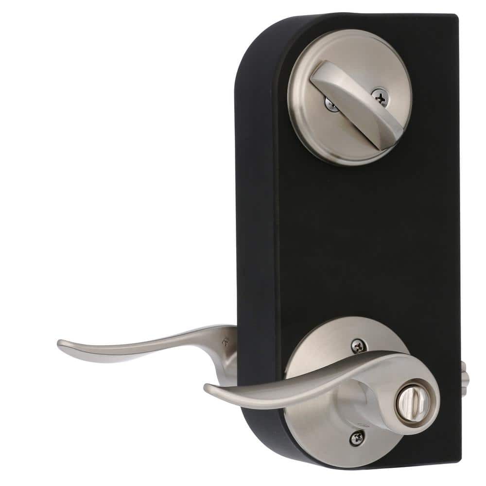 Schlage Satin Nickel Single Cylinder Deadbolt & Keyed Entry Combo Pack