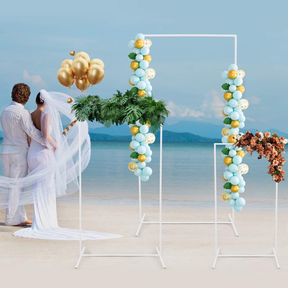 3Pcs Metal Backdrop Stand Wedding Stand Rectangular Frame For Party Decoration