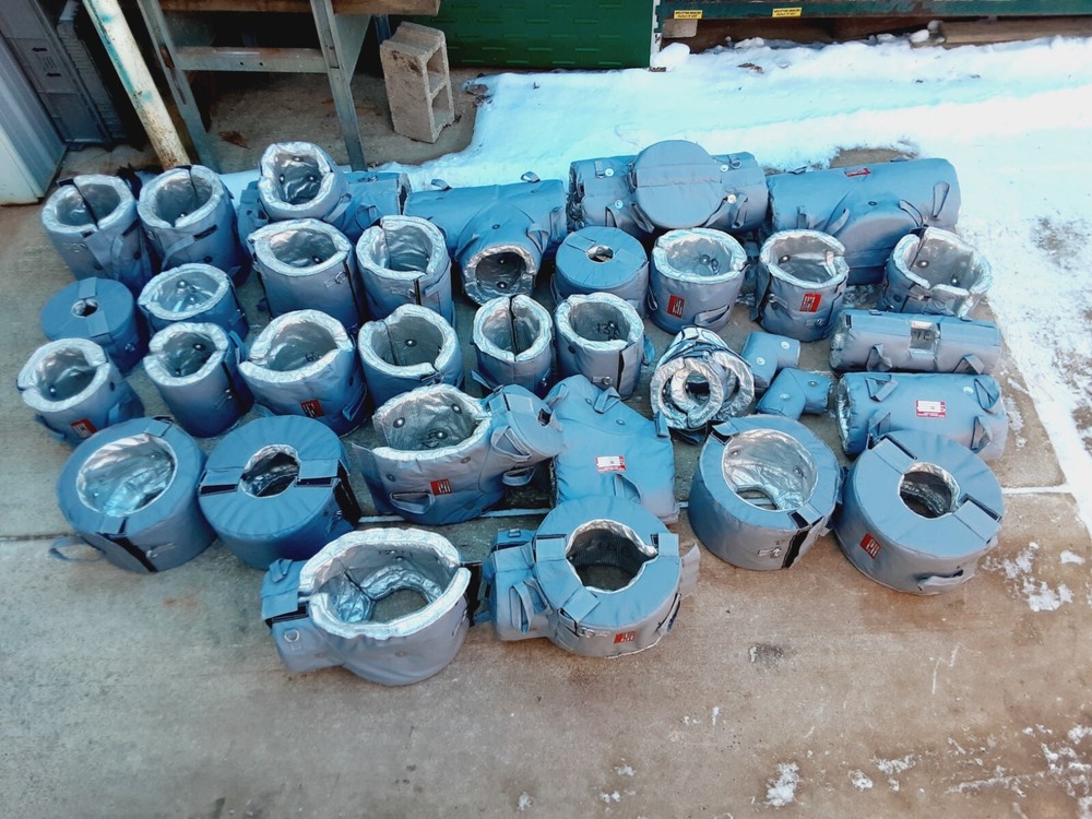 38 QTY NEW H.E.A.T PIPE INSULATION REMOVABLE COVERS JACKET WRAP INDUSTRIAL