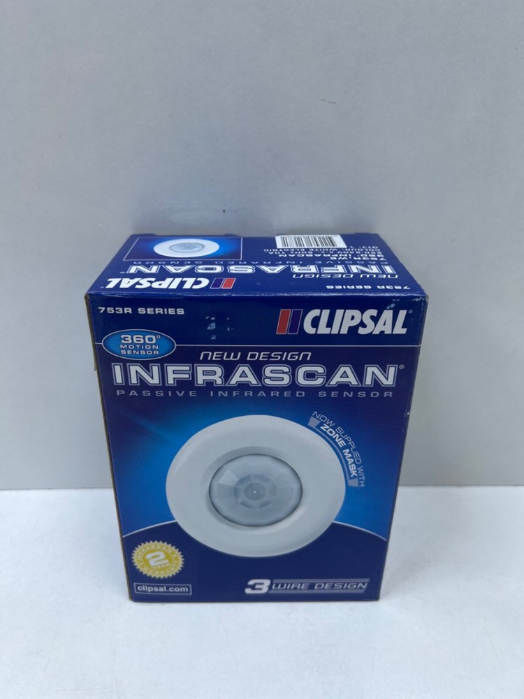 Clipsal 753R-WE 360 Degree PIR Motion Sensor Passive Flush Mount