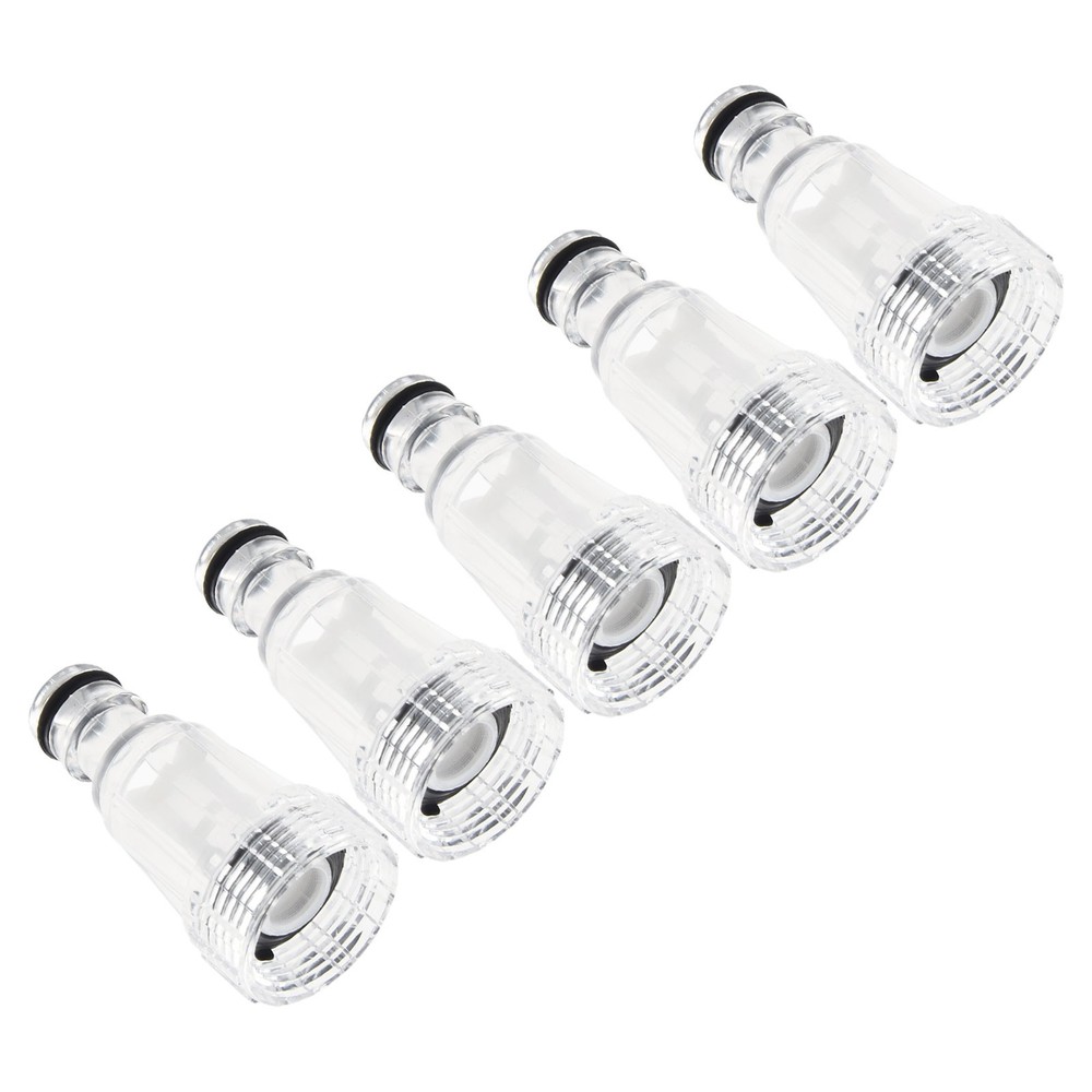 5pcs Pressure Washer Transparent Plastic Water Inlet Filter Replacement Tool New