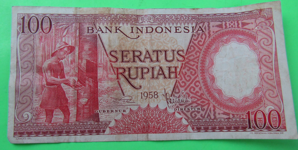 INDONESIA, 100  RUPIAH, P#59, 1958