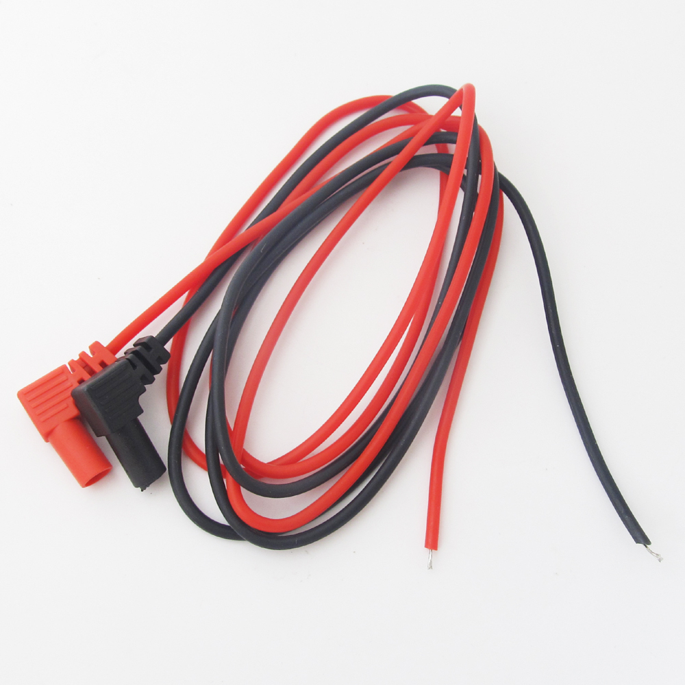 5 sets Injection Insulation 90°Banana Plug Silicone Test Cable for Multimeter