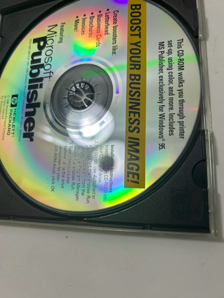 Microsoft Publisher Replacement CD Disc for Win 95 (Disc Only) 1996
