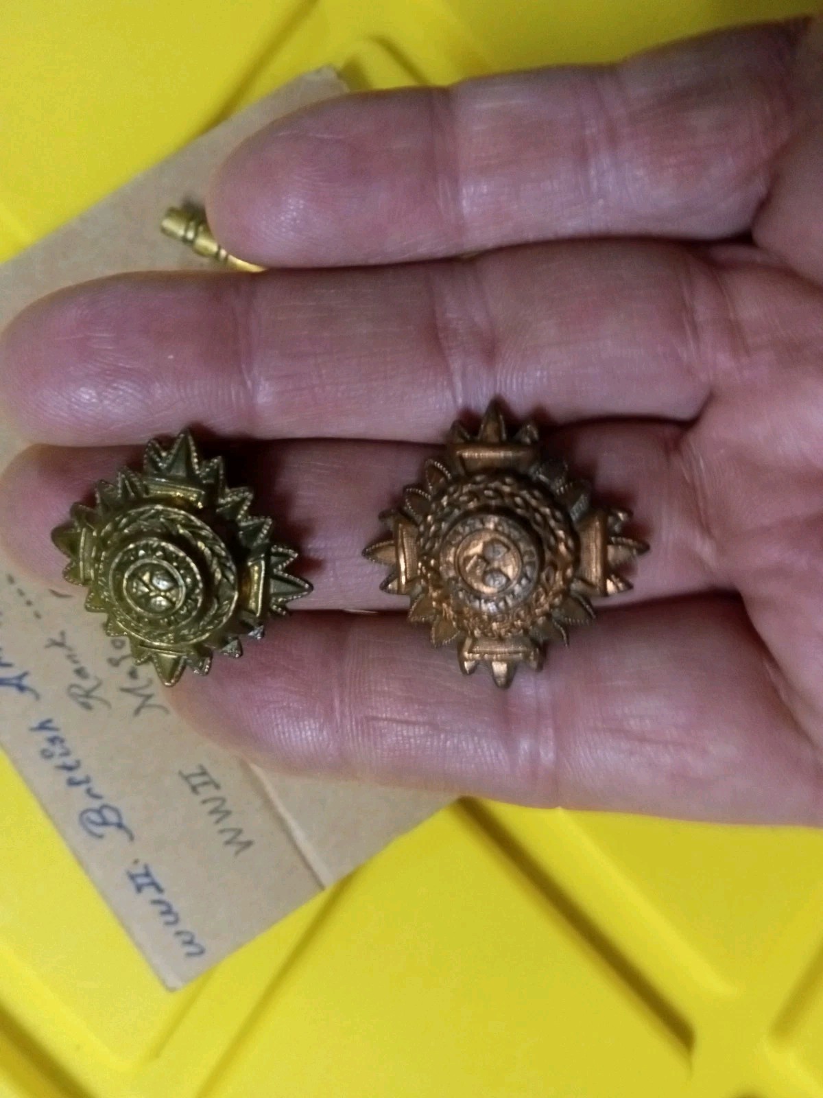 WW1 WW2 British Canadian Generals Cross Sword and Baton Shoulder Rank Insigni...