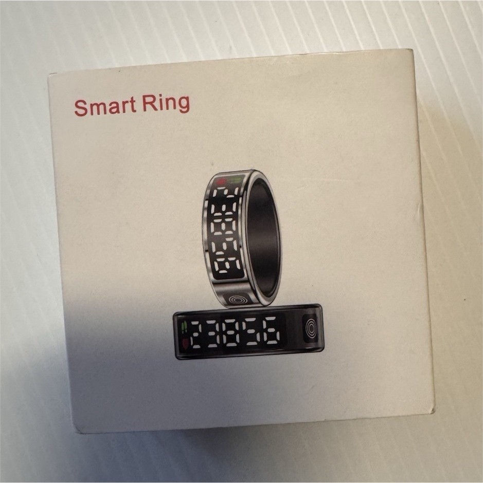 Hugrow Smart Ring with Display Black #3 Activity Tracker for iOS Android