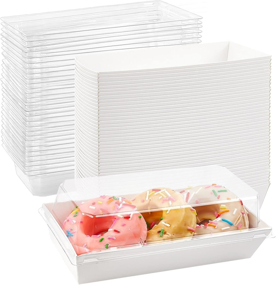 Charcuterie Boxes with Clear Lids, White Bakery Boxes, Cookie Boxes