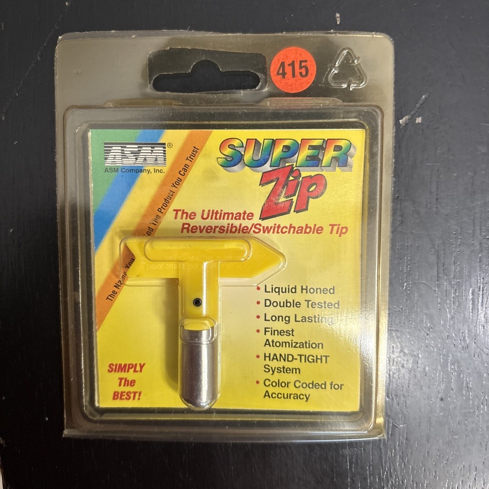 ASM SUPER-ZIP REVERSIBLE/SWITCHABLE Paint Sprayer Tip #59-415 New In Package