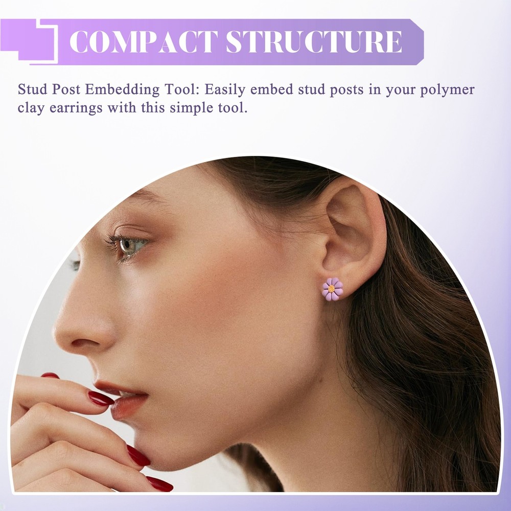 Stud Post Embedding Tool for Polymer Clay Earring, Polymer Clay Tools for2342