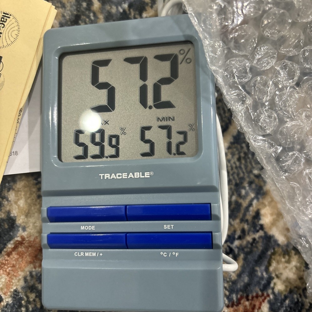 Control Company Traceable Hygrometer Thermometer W/Probe 4154