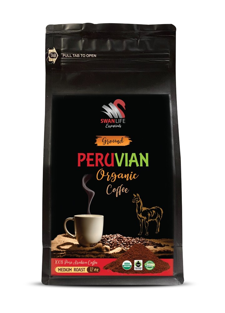 Andean coffee - PERUVIAN GROUND ORGANIC COFFEE - Balanced coffee 1 Pack