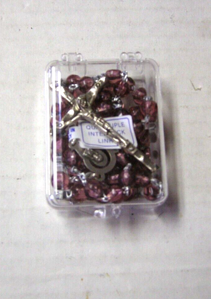 Birthstone Rosary Beads, Boxed, June Alexandrite, 18" Length, Plastic Beads, New