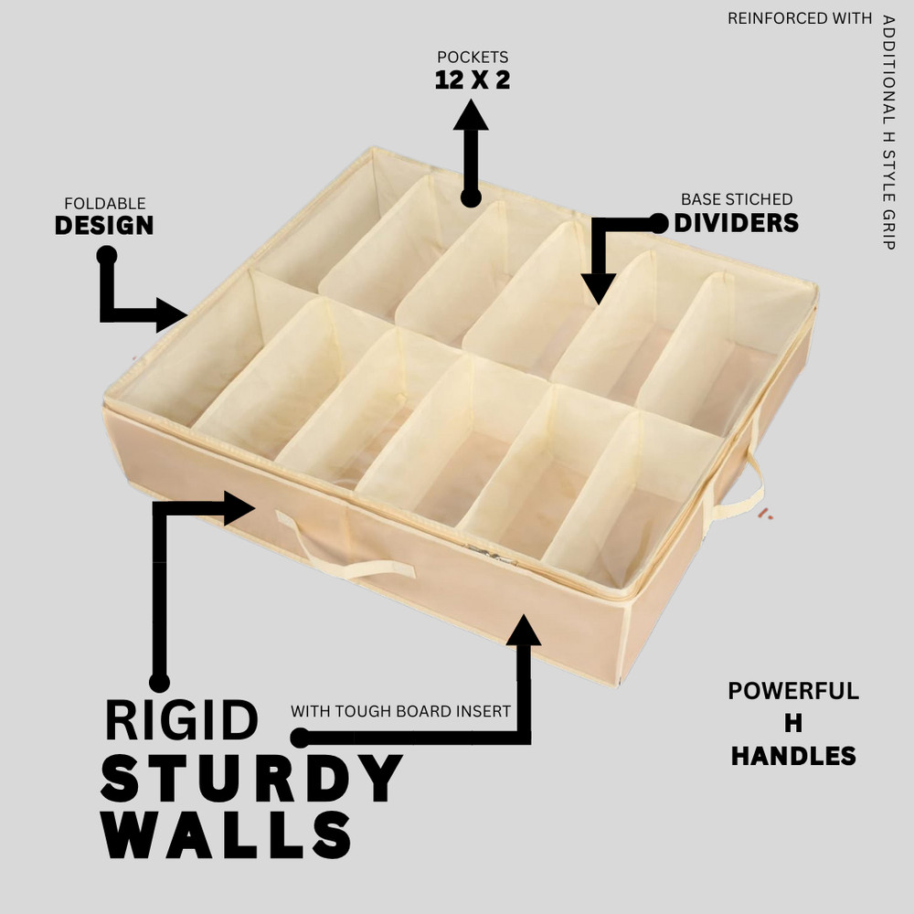 UNDER BED SHOE ORGANIZER