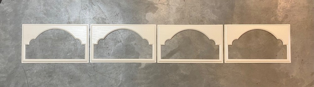 4 Amarr Cathedral Replacement Insert for Short Panel Amarr Garage Door Almond