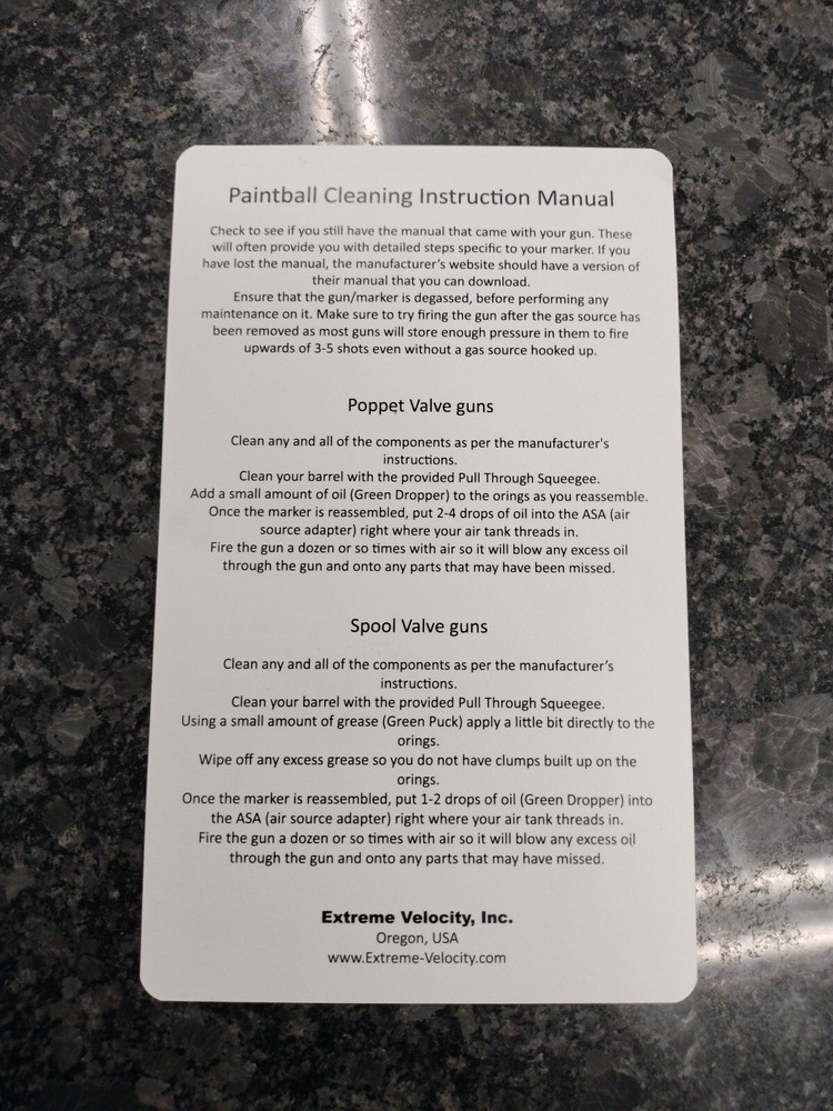 EV Paintball Gun Cleaning Kit