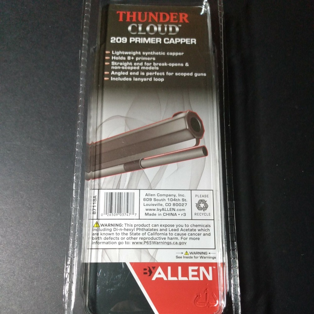 Allen Thunder Cloud 209 Primer Capper for Muzzleloader Black Powder 87118A Deer