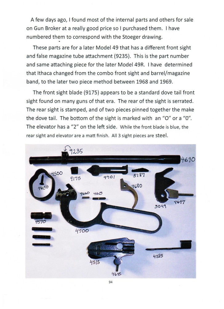 Ithaca Model 49 Saddlegun Book By Garnett Stancil