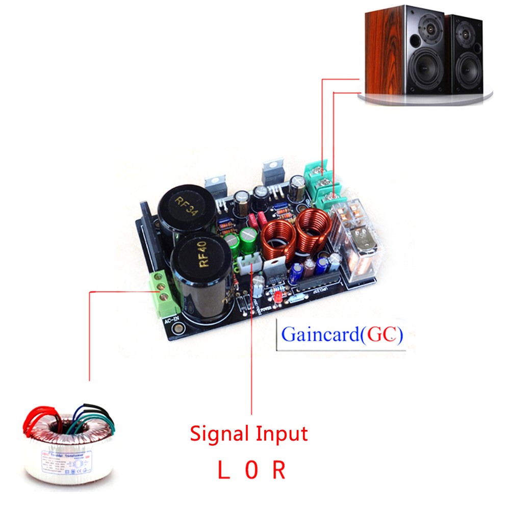 GC Version LM1875 2 Core Parallel Amplifier Board Double-Sided Gold-Sunk Board