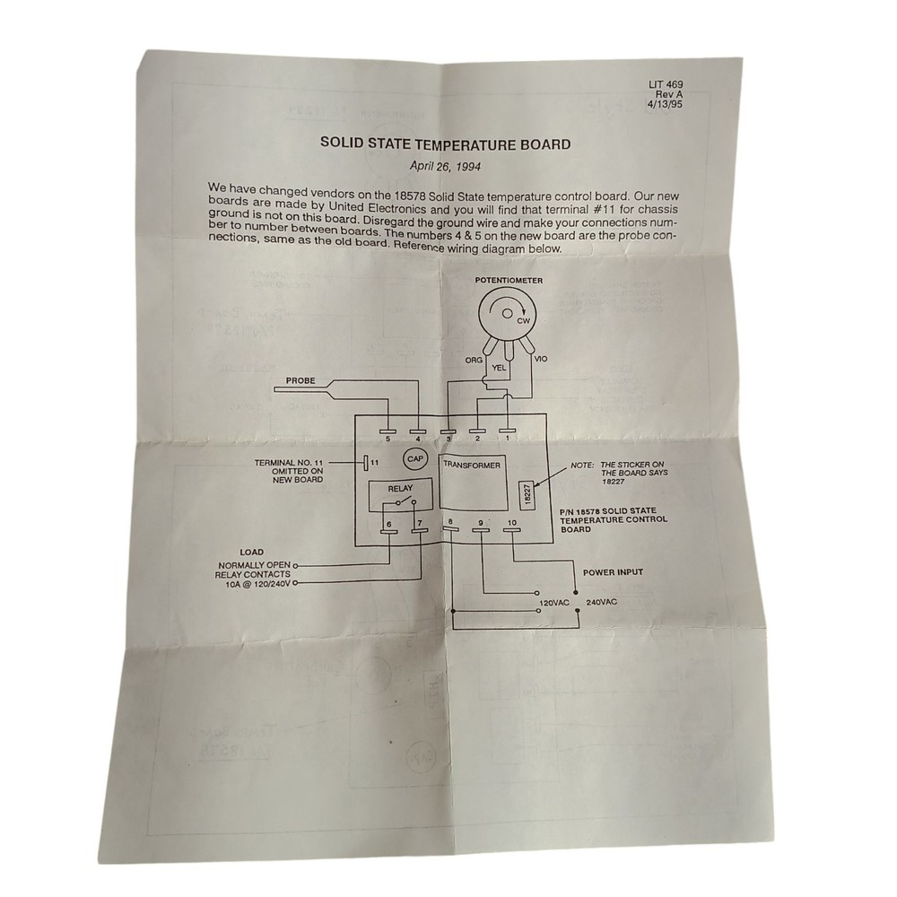 Blodgett 18578 Temperature/Cook Controller BL18578