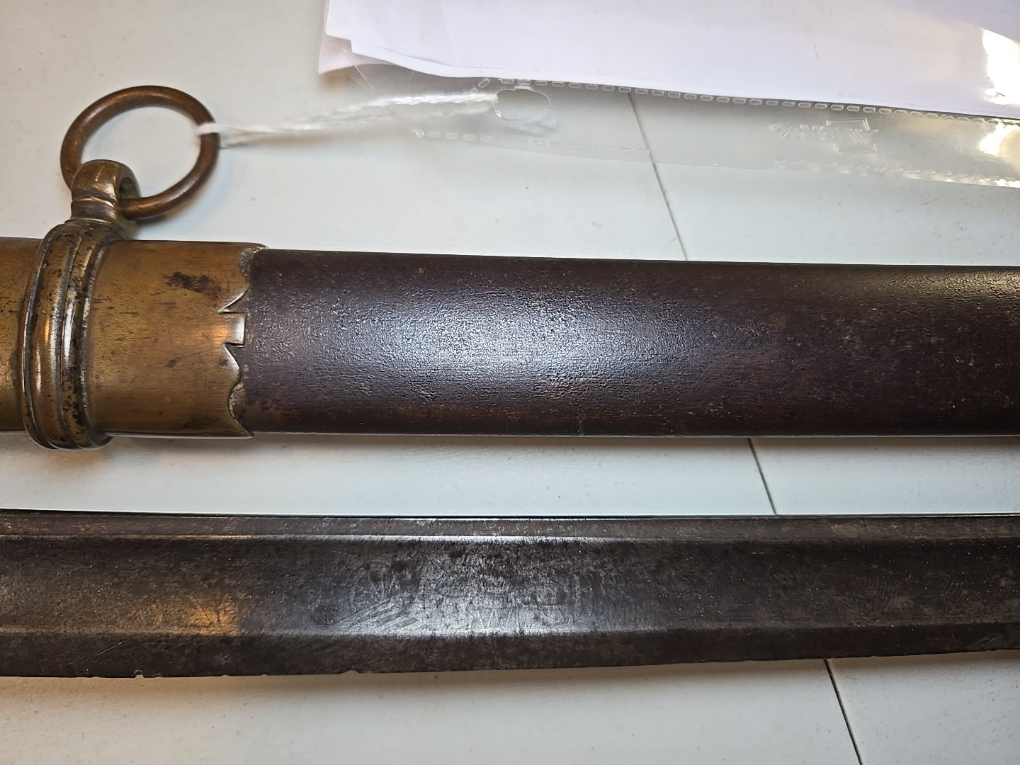 Civil War Model 1850 Foot Officers Sword with Scabbard, Used