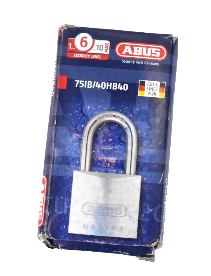 Abus Padlock 1-1/2" Vertical Shackle Clearance 49/64" Horizontal 7346 Key