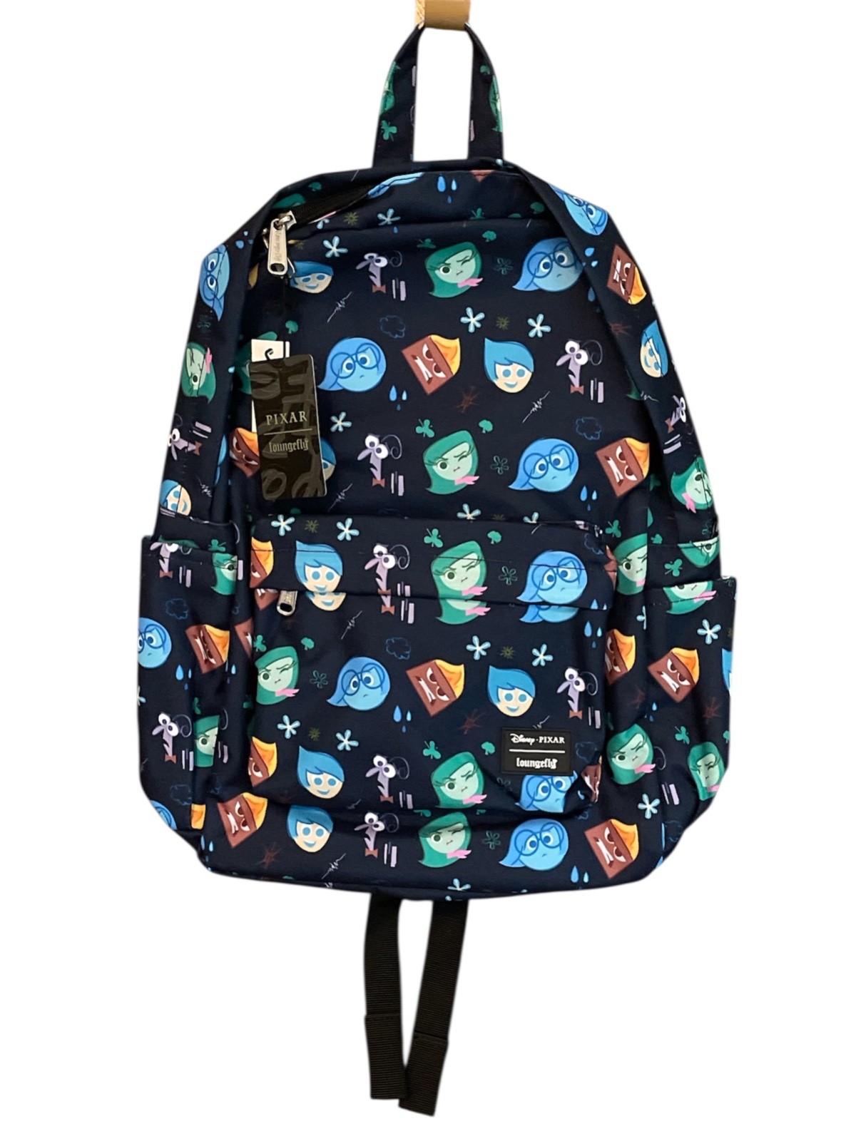 NEW Disney Pixar Loungefly Backpack Inside Out AOP Emotions Navy Blue Nylon