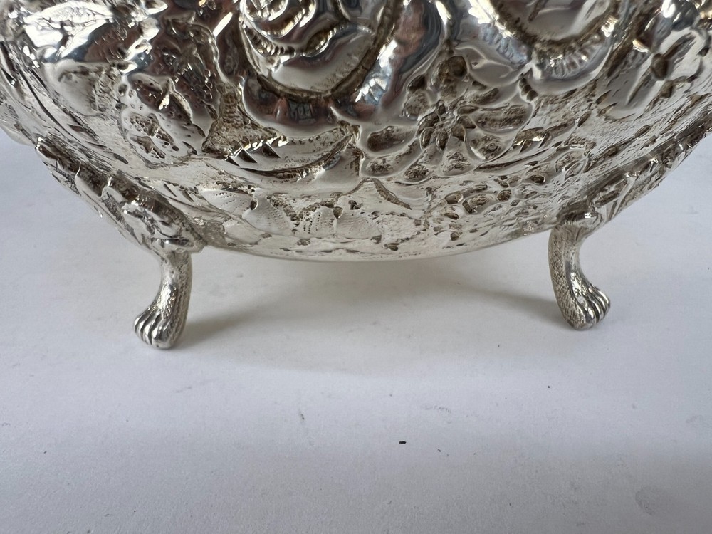Vintage Sterling Silver A.E. Warner Covered Dish w/ Strainer - 6" - Monogram