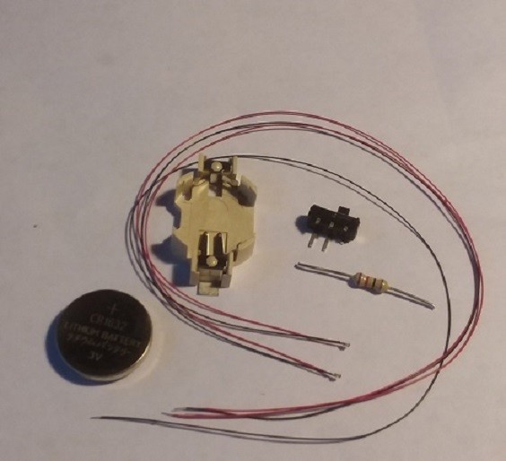 Dual Caboose Marker Light Kit, Battery Operated LEDs, N/HO Scale