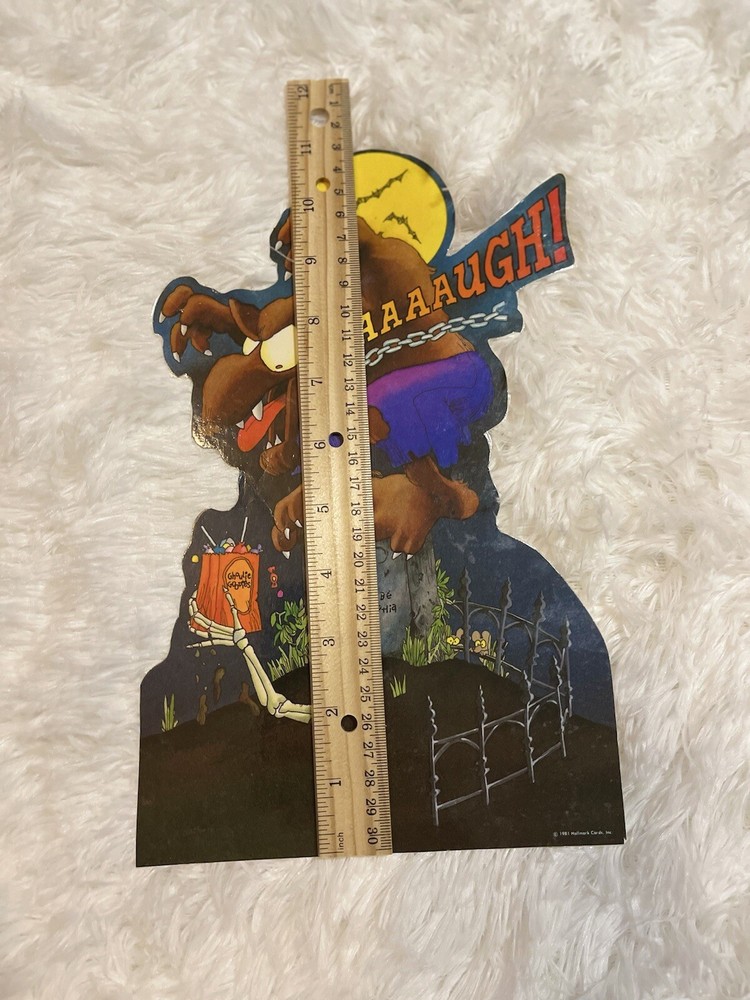 VTG WEREWOLF CLASSROOM POSTER LAMINATED CARDBOARD CUTE