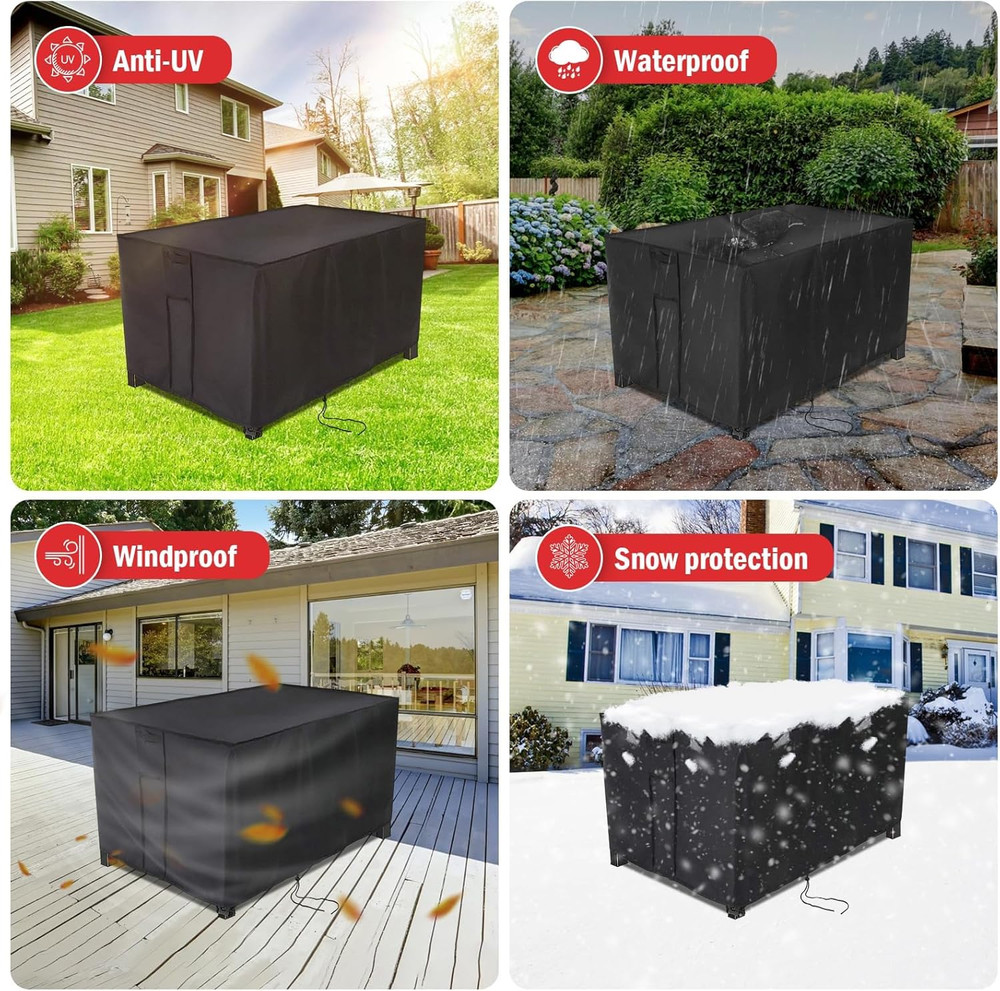 Rectangular Fire Pit Cover 43 Inch,Propane Gas Fire Pit Table Cover,Outdoor Wate